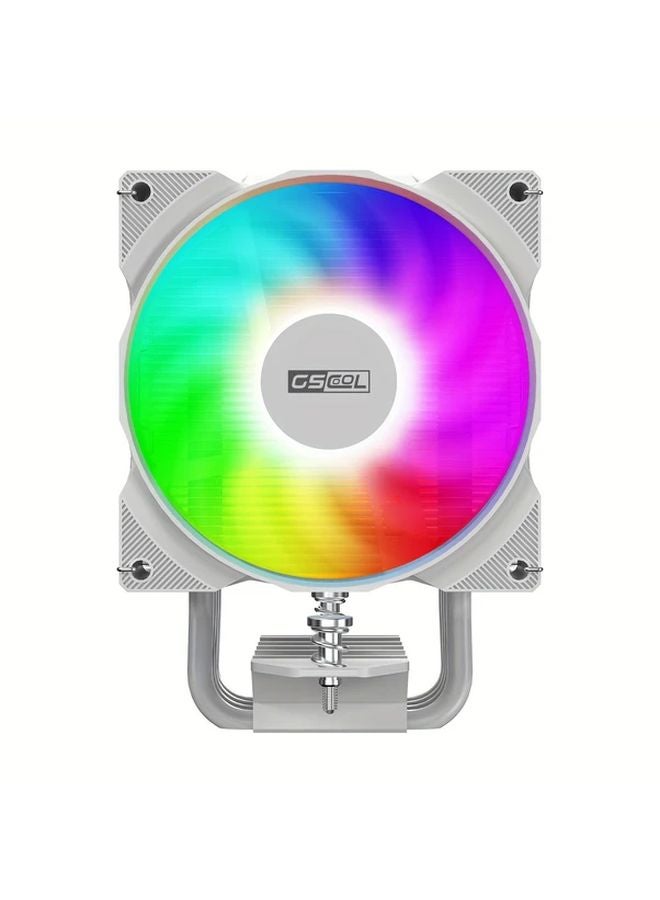 G130WH Black ARGB CPU Cooler 4 Copper Tubes Real Time Temperature Display High Performance Heat Dissipation - Image 5